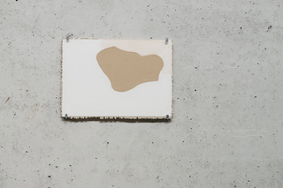 <b>Untitled</b>, plaster, cardboard, mineral pigment, 32 × 44 cm, 2015